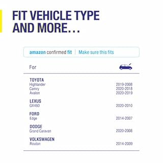 26"+20" Windshield Wiper Blades Replacement For Toyota Highlander 2019-2008 Camry 2024 2023 2022-2018 Avalon 2022-2019 Sienna 2024-2021/Dodge Grand Caravan 2022-2008 /Ford Edge 2014-2007 (Set of 2)