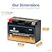 CB CHROMEBATTERY YTX9B-BS 12 V 115 CCA AGM – Maintenance-Free 9 Ah Battery for Sportbike, ATV, Scooter, Jet Ski – T3 Nut & Bolt Terminal – Fits Yamaha R6, Honda CBR600F4i, Suzuki GSX-R600