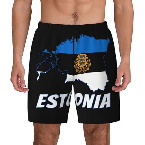 Mens Swim Trunks with Compression Liner 2 in 1 Quick Dry Bathing Suit Beach Shorts Swimwear