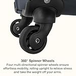 U.S. Traveler Anzio Softside Sturdy Ballistic Nylon Expandable Travel Suitcase Luggage with 4 Spinner Wheels, Dark Grey, Checked-Large 30-Inch - Image 5