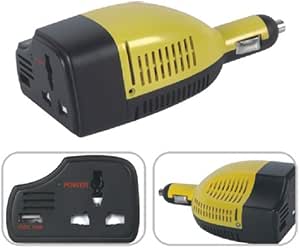 Convertisseur Onduleur Métal 150W 12V 220V à 240V Chargeur Allume-Cigare Transformateur de Courant avec 1 Prise Prise européenne et 2 Ports USB pour Voiture Camion - Rouge Convertisseur Onduleur Métal 150W 12V 220V à 240V Chargeur Allume-Cigare Transformateur de Courant avec 1 Prise Prise européenne et 2 Ports USB pour Voiture Camion - Rouge
