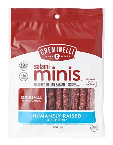 CREMINELLI Orginal Salami Mini Snacks, Humanely-Raised U.S. Pork, Keto & Paleo Friendly, 19g