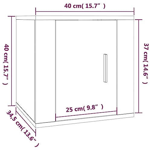 Miniatura 3 de Vidaxl Muebles Para Tv De Pared 2 Uds Negro 40x34,5x40 Cm, Mueble De Tv, Armario De Tv De Pared, Armario Auxiliar, Armario De Tv, Soporte De Tv