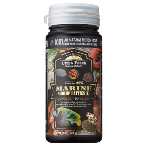 Ultra Fresh Marine Fish Food, 75% Sword Prawns + Squids,