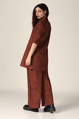 Image of DHRUVI TRENDZ Rayon Co-Ord Set For Women | Co-Ord Set For Women Stylish | Festive Co-Ord Set For Women | Travel Co-Ord Set For Women | 3 /4 Sleeve Women's Co-Ord Set