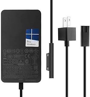 Uenergy Carregador Pro 44W 15V 2.58A fonte de alimentação compatível com Microsoft Surface Pro 6 Pro 5 serve para o cabo de alimentação modelo 1796 1800 com porta de carregamento USB 5V 1A