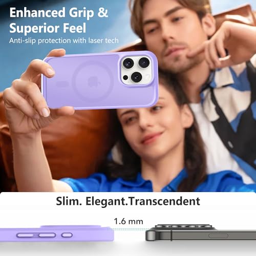 Image of MOCCA Magnetic Shockproof for iPhone 15 Pro Case,Light Purple