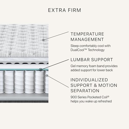 Image of Beautyrest Silver BRS900 12 inch Extra Firm Cal King Mattress | CertiPUR-US certified, 10 Year Limited Warranty, 100-Night Sleep Trial, Made in the USA with global components, Supportive