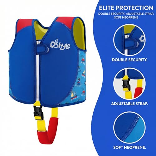 Image of Toddler Swim Vest, Neoprene Trainer with Adjustable Straps and Crotch Strap