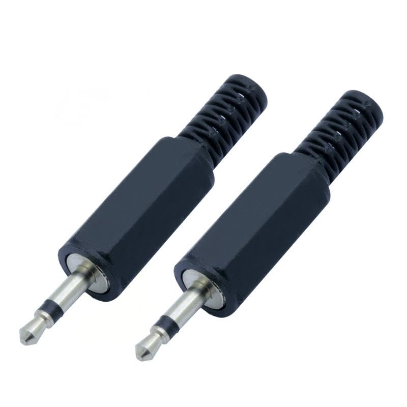 100pcs/lot Mini Jack 2.5mm 2 Poles Male Plug Mono 2.5 MM Plug Soldering Wire Connector Heaphone Plug Earphone Jack