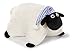 Produktbild NICI 41472 Shaun das Schaf Kuscheltier-Kissen Shirley mit Schlafmütze, 40 x 30 cm, Farbe: Weiß/Schwarz
