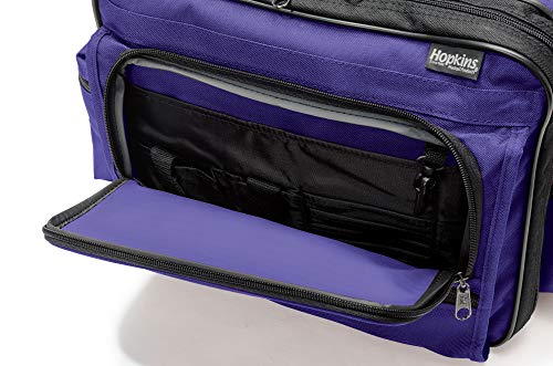 Hopkins Medical Products Mark V Shoulder Bag, Hipaa Compliant Lockable Zippers, Adjustable Straps, Reinforced Bottom, Fold-Down Compartment, 13 Inch X 11.25 Inch X 7.5 Inch, Purple #TOP6