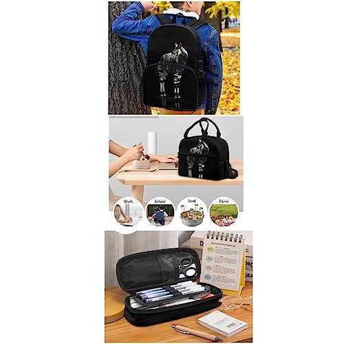 Okapi Backpack With Pencil Pouch And Lunch Box Bag 3 Piece Boys Girls Backpack Combo Set4