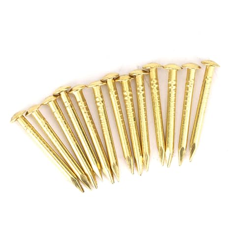100 clavos de latón con cabeza redonda para instalación y reparación de bisagras de muebles, longitudes: 10 mm, 15 mm, 18 mm y 22 mm (18 mm) miniatura 5