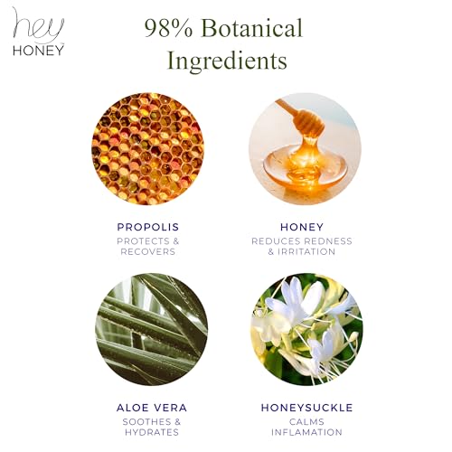 Hey Honey Skincare Relax - Rosacea Relief Cream for Sensitive Skin | Calming Face Moisturizer for Facial Redness & Irritation | Dermatologist Tested, Oil-Free with Honey & Propolis | 2.2 Oz - Image 8