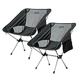 DENOBY 2 Pack Lightweight Camping Chairs, Portable Backpacking Outdoor Chair, Small Compact...