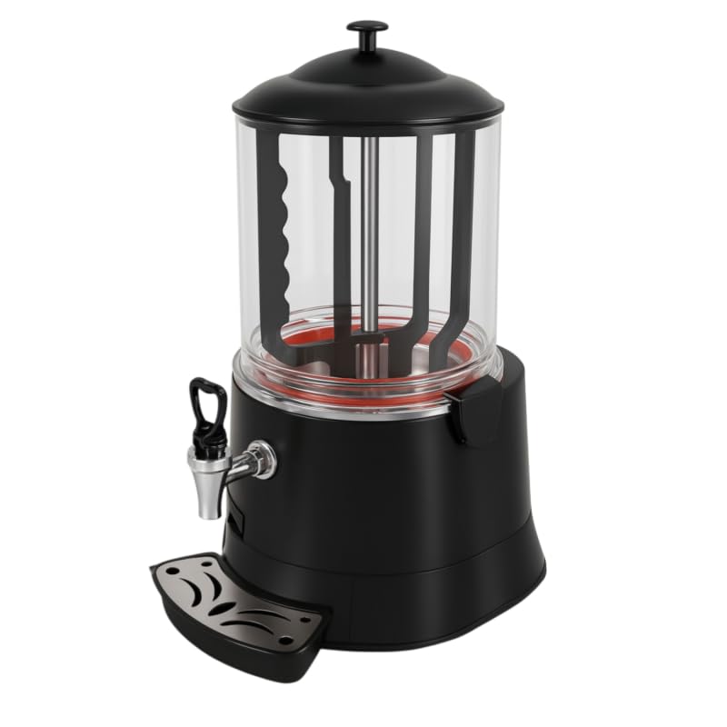 Machine à Chocolat Chaud Professionnelle 10L - Température 30 à 90°C - Mélangeur Intégré - Distribution Facile - 400 W