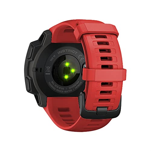Bracelet silicone Garmin Instinct 22mm vert interchangeable sans outil - 3