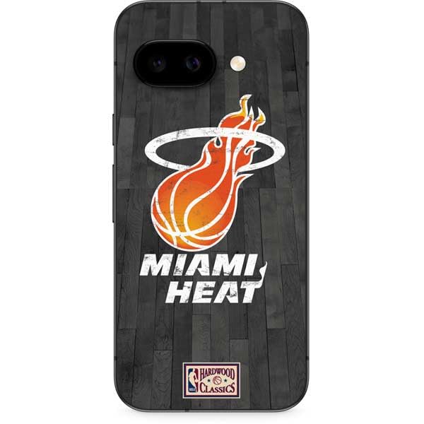Skinit Decal Phone Skin Compatible with Google Pixel 9a - Officially Licensed NBA Miami Heat Hardwood Classics Design