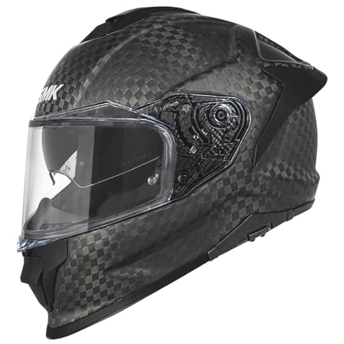 Casco de Moto Integral SMK Titan Carbono Mate con Visor Solar - Homologado ECE 22.06 - Designed (L)