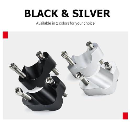 Abrazadera elevación manillar Ducati Multistrada V4 Rally alzas negras de aluminio 4