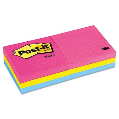 Post-it: Neon Farbe Notes, 3 x 3, Neon Farben, sechs 100-sheet Pads pro Pack –:-Verkauft als 1 PK