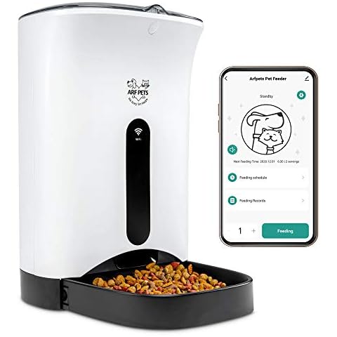 Arf Pets Smart Automatic Pet Feeder with Wi-Fi | Programmable Food Dispenser for Dogs & Cats with Easy App-Controlled Feed Timer, 18-Cup Capacity, Dishwasher-Safe Bowl & Bucket | for iPhone & Android Cover