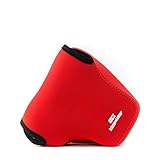MegaGear ''Ultra Light'' Neoprene Camera Case Bag with Carabiner for Canon PowerShot G3 X G3X Digital Camera (Red)