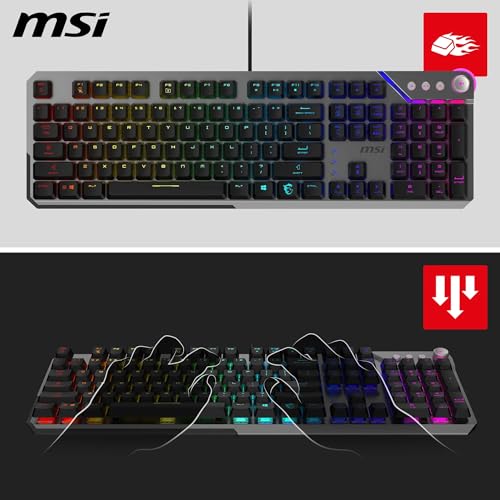 Teclado mecánico MSI Strike 600 con switches táctiles Kailh Midnight 5