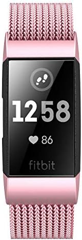 Fitlink Stainless Steel Metal Replacement Bands for Fitbit Charge 3 / Charge 3 SE and Fitbit Charge 4 2020 for Women Men,Multi Color Multi Size