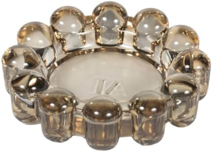 Alice Lane Bubble Candle Dish – Chic Smoky Glass Candle Dish for Home Decor – Decorative Modern Candle Holder for Small Candles & Diffusers - Thumbnail 3