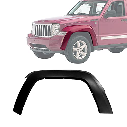 Fender Flare Trim Molding Paintable Front Driver Side For 2008-2012 Jeep Liberty Direct Replacement 1CK61TZZAG