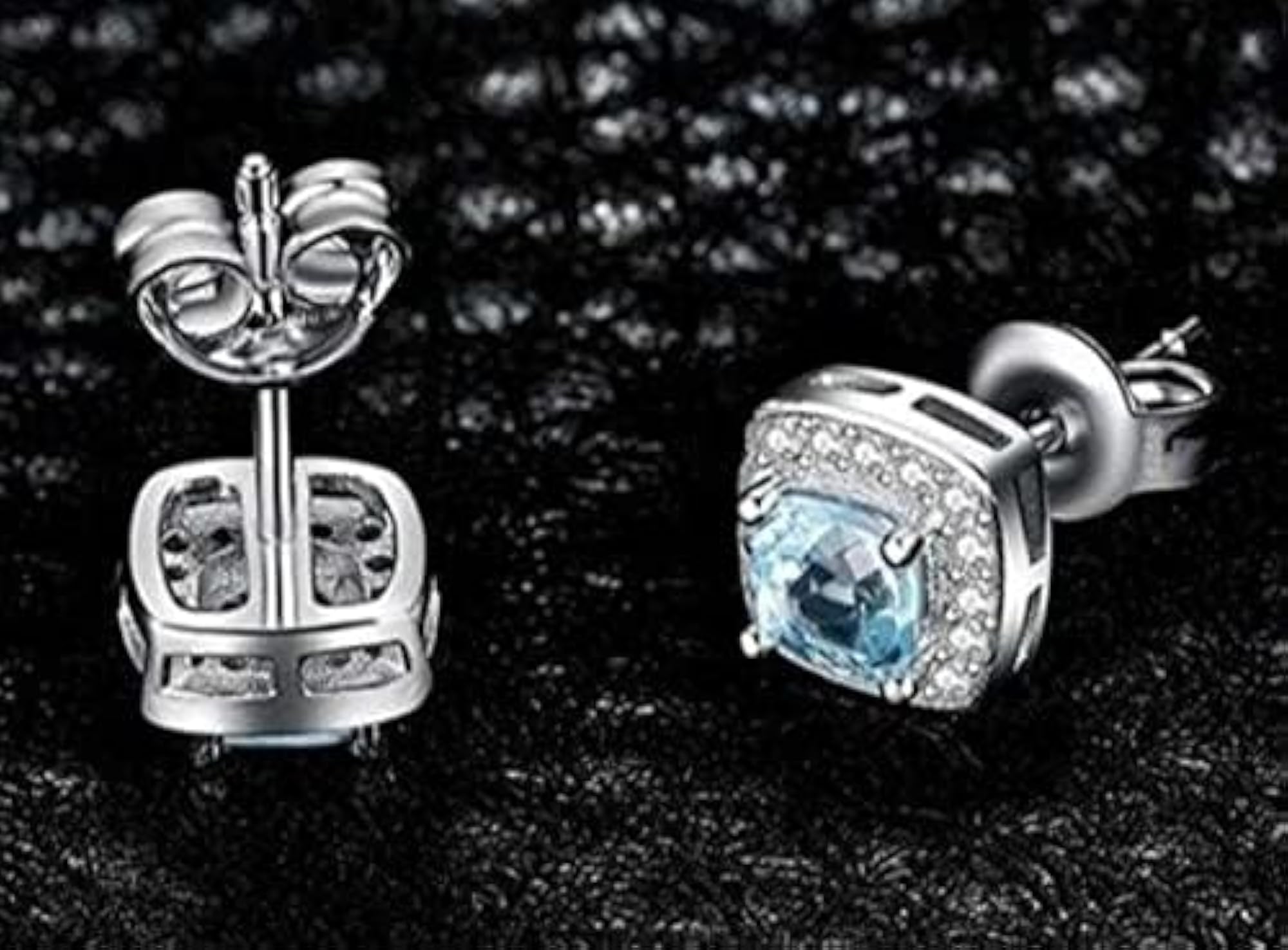 Bling Queen Sky Topaz Cut Silver Plated Jewelry Set