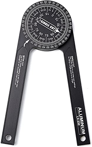 Winkelmesser 360 Grad Gehrungssäge Aluminiumlegierung Horizontaler Winkelmesser Lasergraviertes Zifferblatt Messlineal Winkelsucher DIY Holzbearbeitung