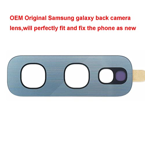 Perzework 2 Pcs Back Rear Camera Lens Glass Replacement For Samsung Galaxy S10E 5.8 Inches (Blue) With Pre-Installed Adhesive And Reparing Toolkit #TOP1