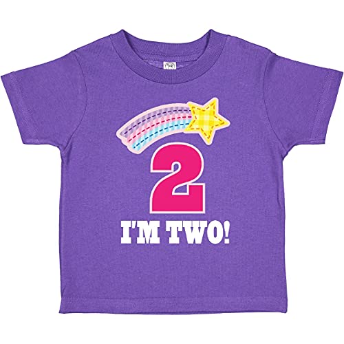 inktastic 2nd Birthday 2 Year Old Girls Rainbow Star Toddler T-Shirt 2T Purple 29998