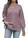 Sweatshirt for Women Oversized Sweaters Crewneck Long Sleeve Tops Chunky Cashmere Cable Knit Tunics Sweater Fall Winter Cowboy Chic Outfits Fashion Clothing Plus Size Anthropologie Clothes 2025 Pink L
