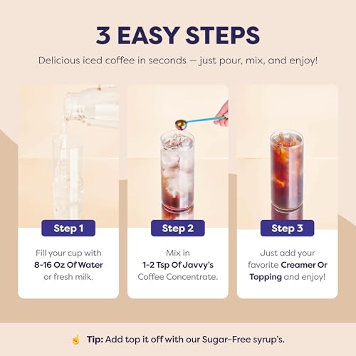 Javvy Cold Brew Coffee Concentrate Instant Coffee, Mocha - image 9