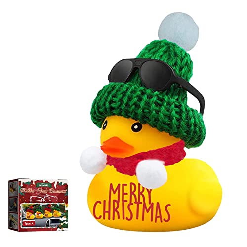 Pato de borracha do carro | Decoração de pato de carro de natal,Acessórios de ornamento de carro Dec