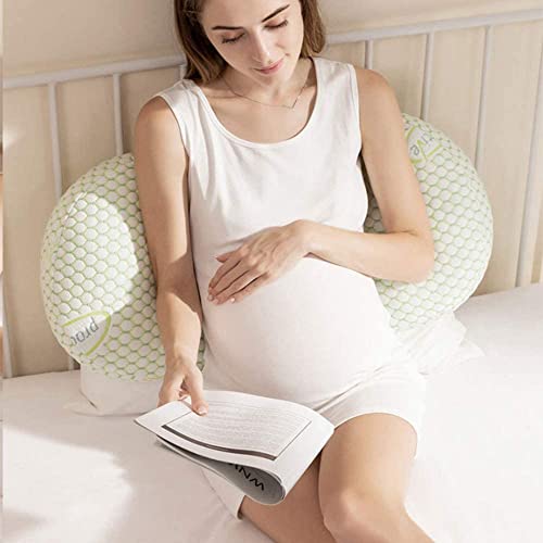 Lacomfy Pregnancy Pillow For Side Sleeper Double Wedge Maternity Pillow With Belly, Waist & Back Support,Additional Stick Pillow Detachable Pillowcase Easy To Clean, Machine Washable, Green #TOP3