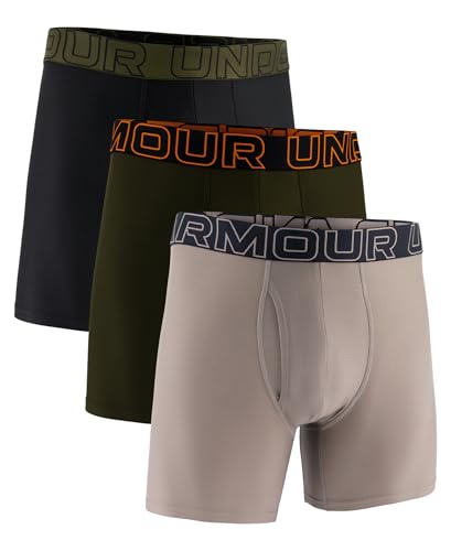 Image of Under Armour mens Multi-pack Performance Tech Boxerjock Brief, 6 inch Inseam, All-day Comfort & Soft
