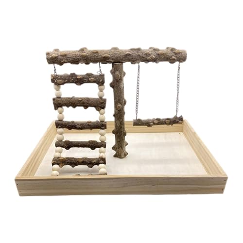 Generic Wood Bird Toys Playground, Bird Cage Accessories, Bird Perches
