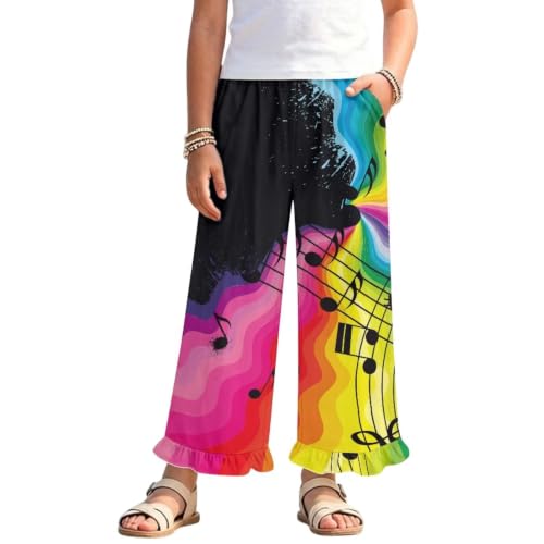 Pantalones de yoga acampanados para niñas leggings elásticos de pierna ancha
