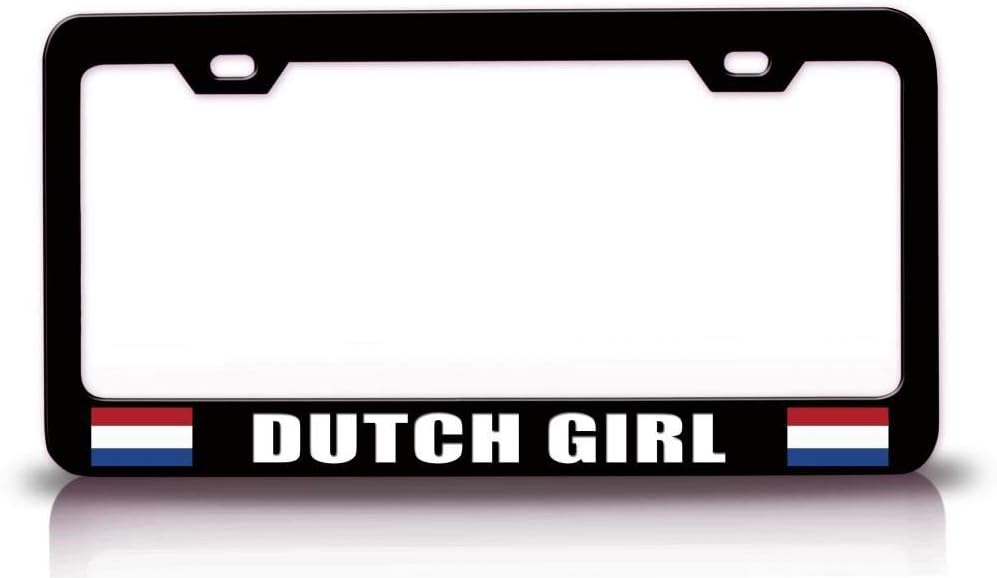 Dutch Girl Country Flag Metal Car SUV Truck License Plate Frame Bl a72