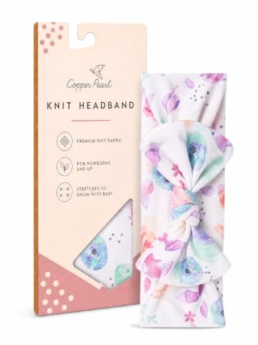 Image of Copper Pearl Baby Bows: Soft and Stretchy Headbands for Baby Girls, Newborn and Toddler Hair Bows and Accessories, Stylish Bow Headband, Bloom
