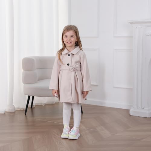 Toddler Baby Girl Clothes Jacket Coat Long Sleeve Solid Color Buttons Dress Coat Fall Winter Outfit2