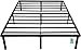Amazon Basics Sturdy Heavy-Duty Non-Slip Platform Bed Frame King Size Storage, Steel Slat Support, Noise Free, Easy Assembly, 14 Inch Black