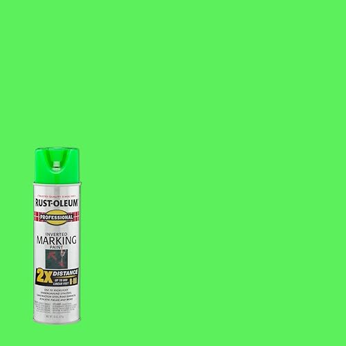 Miniatura 6 de Rust-Oleum 266591-6PK Pintura en aerosol profesional de distancia 2X para marcado invertido, 15 onzas, rojo seguro, paquete de 6