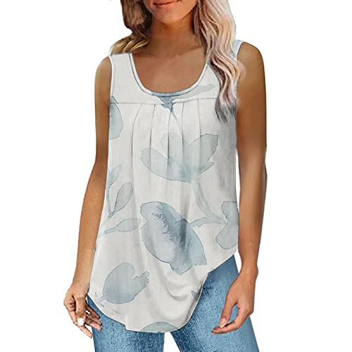 3/4 Length Sleeve Womens Tops Generic Lace Tank Top Conjuntos De 2 Piezas De Vestir Striped Tank Tops For Women Tank Tops For Teen Girls Linen Vest（8-Gray,Medium） #TOP5