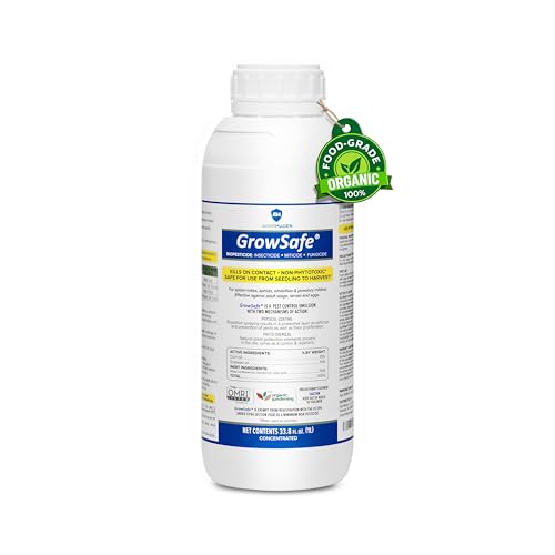 GrowSafe Bio-Pesticide, Organic and Natural Miticide, Fungicide a...